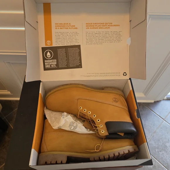 Men's Wheat Timberland Premium 6" Boots - Picture 3 of 15